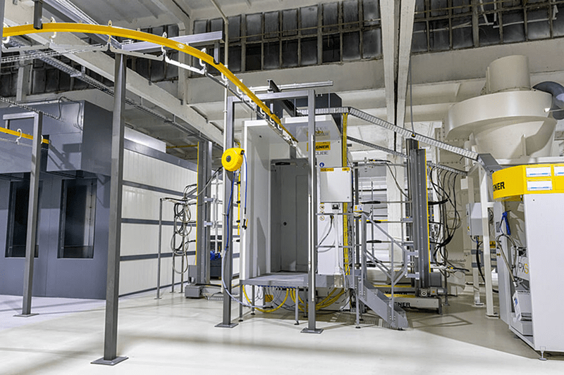 فرآیند پیشرفته رنگ‌آمیزی پودری