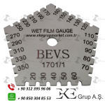 ضخامت‌سنج رنگ تر BEVS (صفحه اندازه‌گیری ضخامت فیلم خیس) – ۲۰ تا ۳۵۰ میکرون